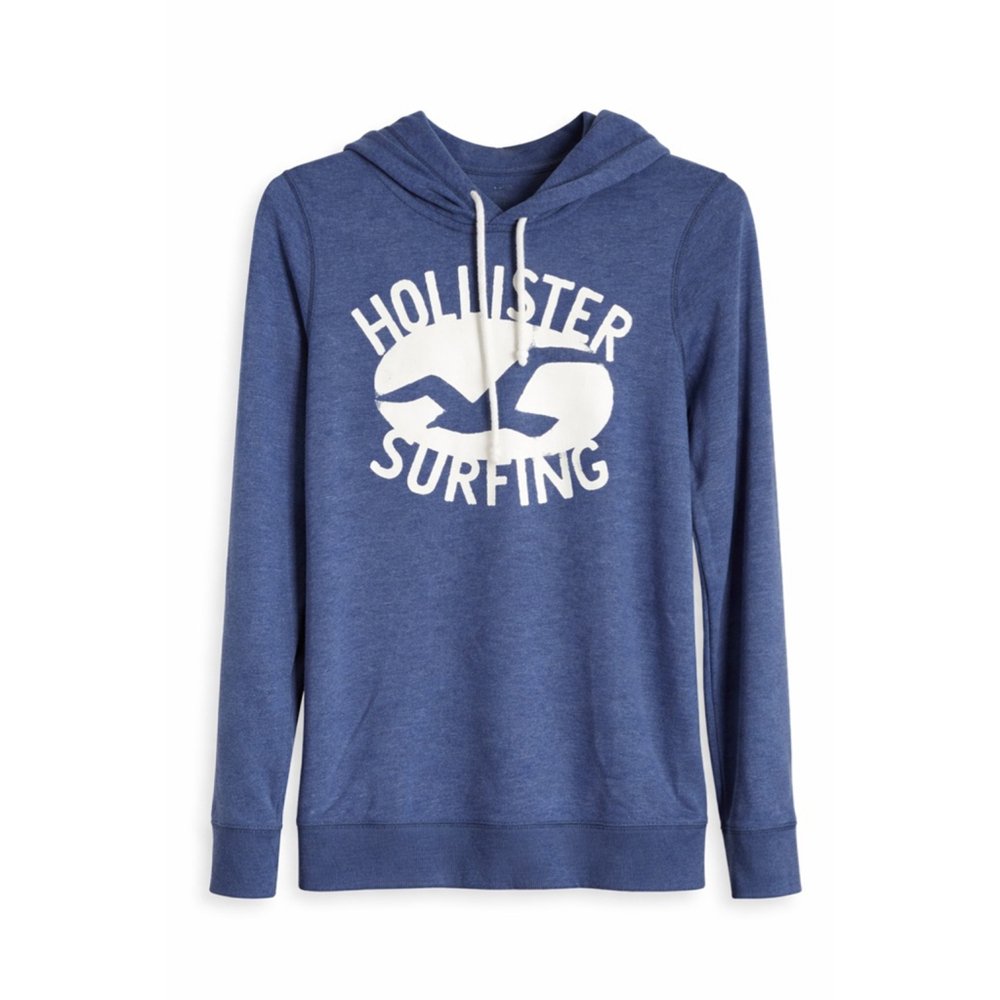 Hollister Surfing Blue Graphic Hoodie • Women’s Size S